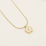 Gold color / 1 Piece Simple Series Daily Letter B Stainless Steel  Gold Color Shell Women's Pendant Necklaces Picture2